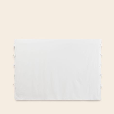 Housse de tête de lit en Satin de coton lavé uni à nouettes SATHEENE