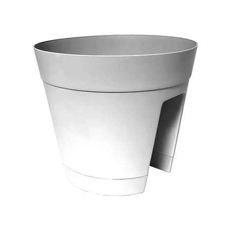 VASO RINGHIERA REGINA D.30XH26CM BIANCO CON SOTTOV
