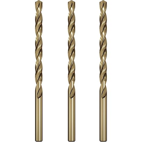 Set di punte per trapano al cobalto 0,65 cm x 14,6 cm. Punta da trapano per fori profondi per aereo extra lunga - 3 pezzi (1/5)