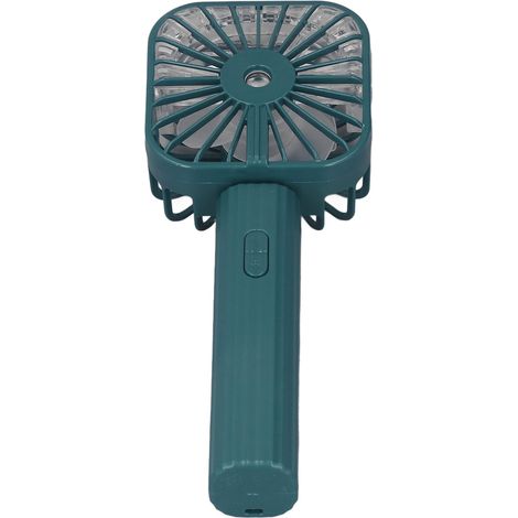 Ventilateur brumisateur portable, rechargeable par USB et fonctionnant sur batterie, silencieux et rafraîchissant, idéal pour les voyages et les activités de plein air (vert). (1/5)