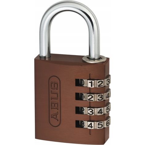 Candado de combinación Abus 724/40, código variable, para gimnasio, para taquilla, marrón. (1/5)