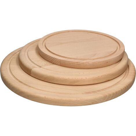 Lot de 3 planches à découper rondes en bois 20/25/30 cm-NANOTEH (1/5)