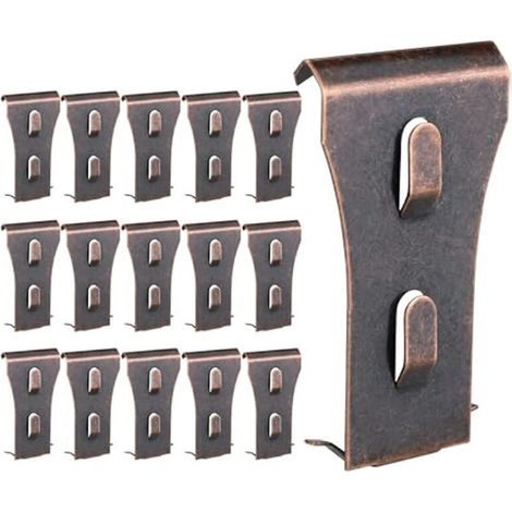 Clips pour briques, lot de 16 clips pour accrocher des crochets, supports et fixations murales en brique, sans perçage.-AquaForge (1/5)