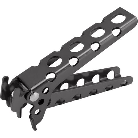Hitzebeständige Zange aus Aluminiumlegierung für Fondueschüsseln, tragbare Küchenzange für Camping, grau (1/5)