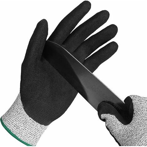 Anti-Schnitt-Handschuh, Austernhandschuh, Edelstahl-Drahtgeflecht, Schutzstufe 5, geeignete Arbeitshandschuhe für Austern, Fleischschneiden, Gartenarbeit und Schnitzen