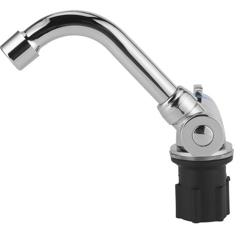 Robinet fileté G1/2 po avec sortie d'eau chaude et froide et rotation à 360° pour camping-car, caravane, cuisine et salle de bain (1/5)