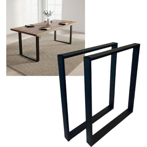 2 patas negras para muebles tipo loft, para mesa, banco, armario, pata de mesa, altura 80 cm. (1/5)