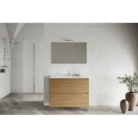 MOBILE BAGNO LISBONA 2C 100 ROVERE NATURALE