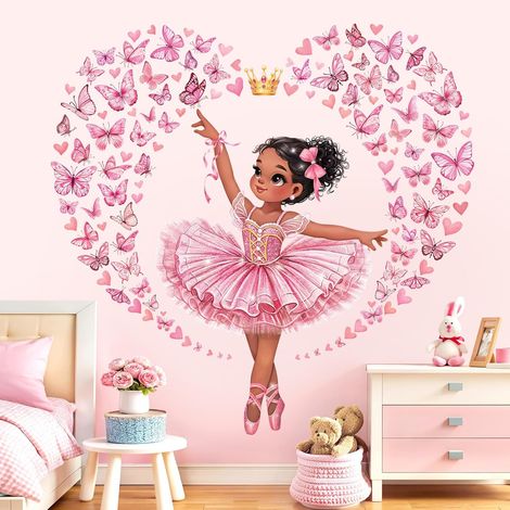 Stickers Muraux Danseuse Ballerine Autocollant Mural Princesse (1/5)