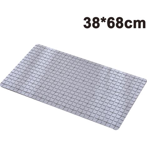 Tapis De Douche Anti-dérapant - PVC Non Toxique - 38 x 68 cm - Avec Ventouses Et Trous D’évacuation - Pour Baignoire Et Cabine De Douche - 1 Pièce (1/5)