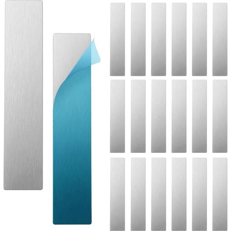 Plaques métalliques pour support magnétique 20 Plaques Adhésives Bandes Adhésives en Métal pour Bouches d'Aération Non-Acier pour fixation sur acier et aluminium - Maison Cuisine (1/5)