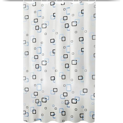 [NIEMALS VERWENDET] Anti-Schimmel-Duschvorhang 200 x 200 cm, Duschvorhänge aus PEVA-Stoff, waschbar, mit 12 Haken, wasserdicht, antibakteriell, schnelltrocknend, für Badewanne, Badezimmer
