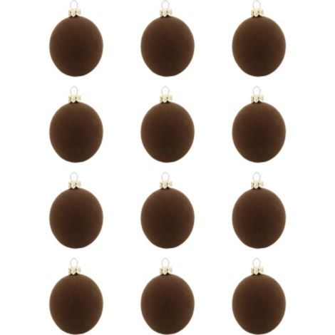 Ball of Christmas flocked in velvet of 6 cm (2,4 inches), ornament decorative in plastic, suitable to sapins of Christmas, to parties, to weddings, to evenings and to the the interior (1/5)