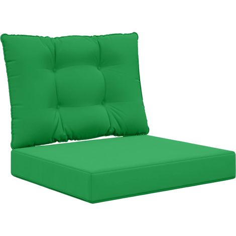 Cojín para sofá de exterior 2 pcs Verde Poliéster vidaXL
