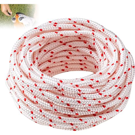 10 Mètres Corde Lanceur Tondeuse 3.5mm, Corde Lanceur Motoculteur Tronconneuse, Corde De Recul Corde Lanceur Tondeuse (1/5)
