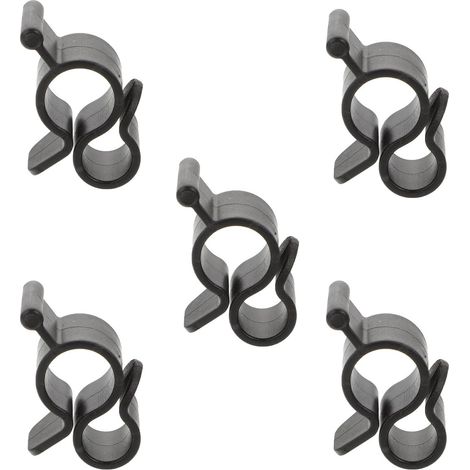 Lot de 5 Crochets Rapides Noirs en Plastique pour Camping-Car, Accessoires Résistants et Étanches, pour Suspendre Lampes et Guirlandes Lors de Fêtes en Extérieur (1/5)
