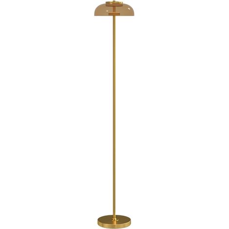 Lámpara de pie LED para salón 3000 K latón antiguo 134 cm (1/5)