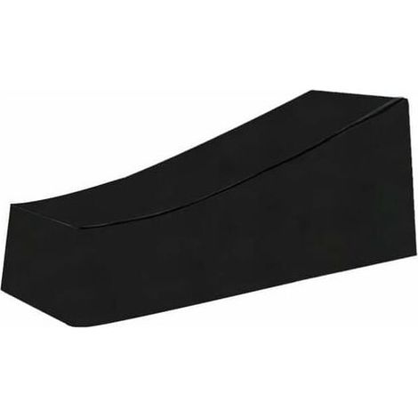 Housse de jardin imperméable et coupe-vent haute performance en tissu Oxford 210D pour transat (210 x 75 x 80/40 cm) - Noir (1/5)