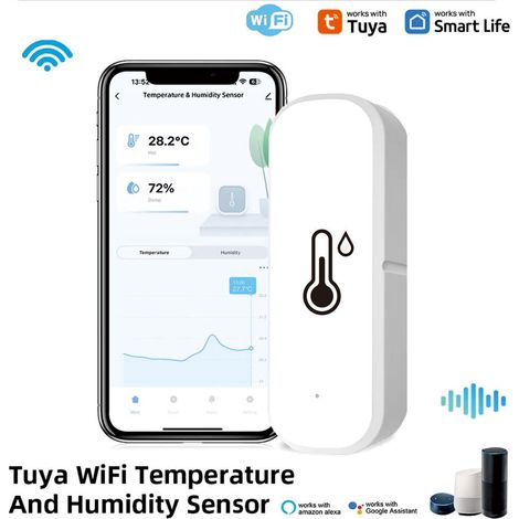 WiFi Thermometer Hygrometer (1 Sensor) - Indoor/Outdoor Sensor App Alarms for Greenhouse, Wine Cellar and more (1/5)