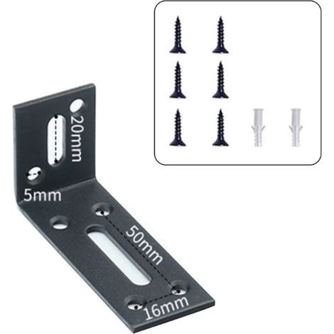 Équerres de fixation robustes en forme de L, 60 x 120 mm et 40 x 80 mm, en acier laminé à froid. Renforts d'angle durables. - AquaForge (1/4)