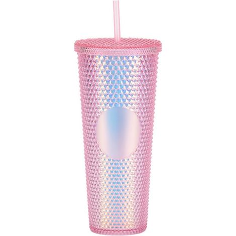 Tumbler Eau - Double Paroi - Couvercle Et Paille Inclus - Matière PS Alimentaire - 7 x 10,4 x 23,7 cm - 350 g - 1 Pièce (1/5)
