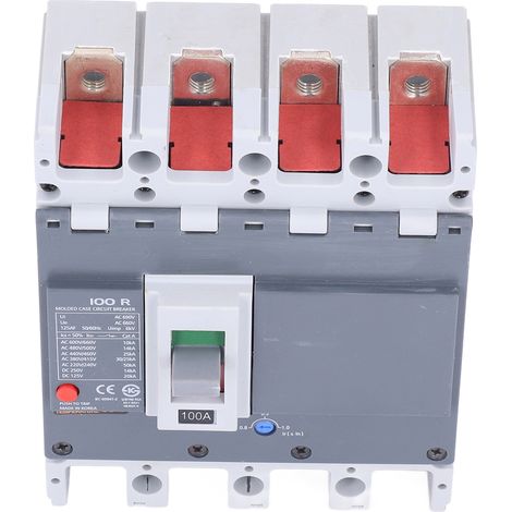 Disjoncteur 4P 100A Protection Batterie Compact MCCB Interrupteur Automatique Modulaire (1/5)