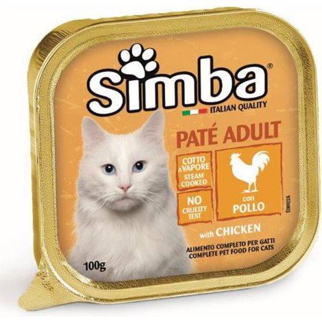CIBO GATTO MONGE SIMBA 100 G PATE VSC POLLO Q.TA 32