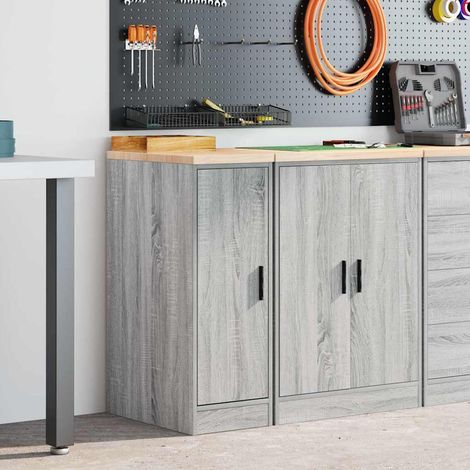 Armoire de rangement de garage-Meuble de stockage sonoma gris 30x51x85 cm bois pin 110822 (1/5)