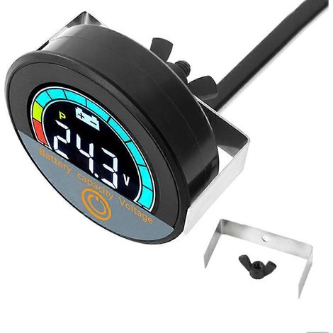 Voltmètre circulaire numérique 5918 DC8-100 V, moniteur de capacité de batterie étanche, testeur de tension de voiture A (1/5)