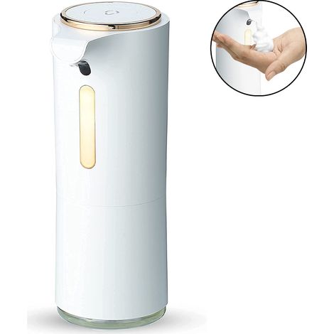 Distributeur de savon automatique — Distributeur de savon mousse sans contact, fonctionnant sur piles — Adapté aux salles de bain et aux cuisines (1/5)