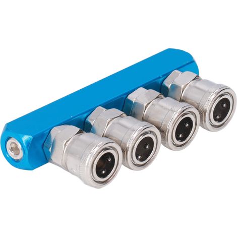 Collecteur pneumatique SML-4, distributeur d'air droit G1/4 avec raccords et diviseur de tuyaux (1/5)