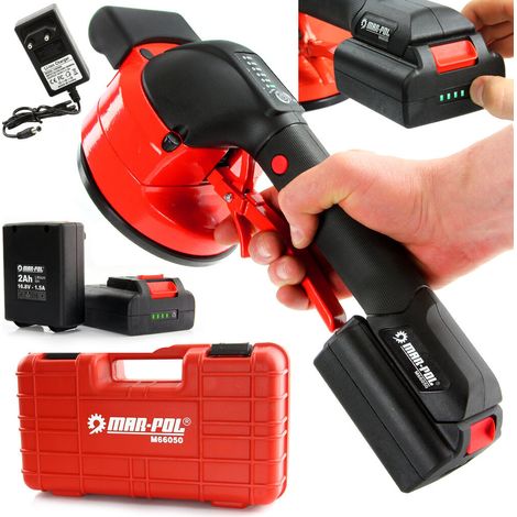 Elektrische Fliesenmaschine 2xAkku 16,8V 2Ah Automatische Fliesenwerkzeug Fliesenleger Fliesen Maschine Wandfliesenmaschine Fliesenvibrator Fläche des