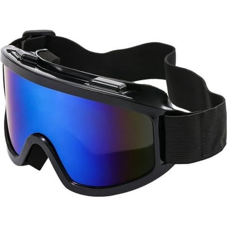 Occhiali da motocross per adulti, adatti per motocross, quad e motociclismo, con protezione UV, ideali per motociclismo, sci e snowboard - neri. (1/2)