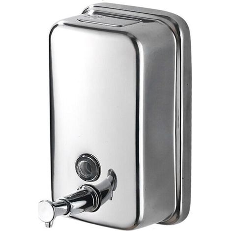 800ml Distributeur de Savon Liquide Mural pour Salle de Bains et Cuisine Acier Inoxydable Poli (1/4)