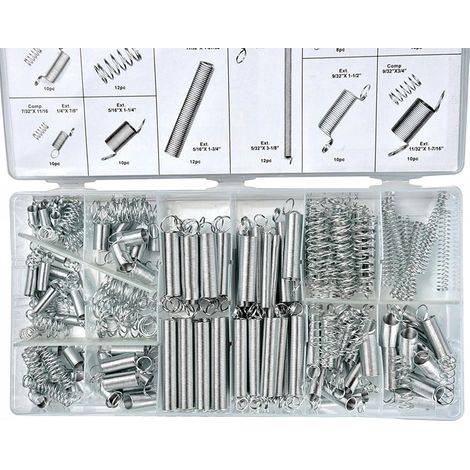 2 assortiments de ressorts (200 pièces) en fil d'acier épais