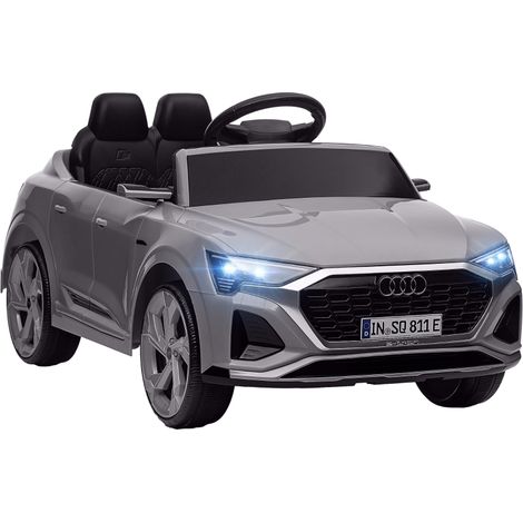 Audi Q8 e-tron Sportback Licensed 12V Ride on Car w/ Remote, 4 Spring Suspension Wheels, Headlamps, Music, Horn - Grey (1/5)