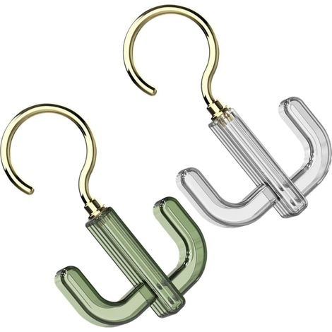 2 pièces Cintre Porte-Ceinture et Foulards Organisateur de Placard pour Sacs à Main et Accessoires Lot de Supports Rotatifs (1/5)