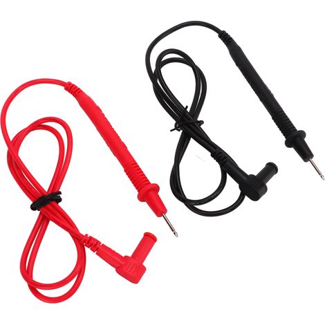 Lot de 5 J.30030 câbles de test multimètre universel sondes 2mm fines 10A avec fiches banane 4mm (1/5)