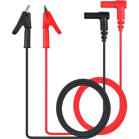 1 Paar Messleitungskabel mit Bananenstecker auf Krokodilklemme, 100 cm, 15 A Nennstrom, 1000 V maximale Spannung, elektronische Messleitung für elektrische Multimeter-Prüfung (1/4)