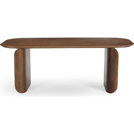 Drawer – Table de salle à manger 8 personnes en bois massif de manguier – Largeur 200 cm – Hauteur 75 cm – Design unique vintage (1/5)