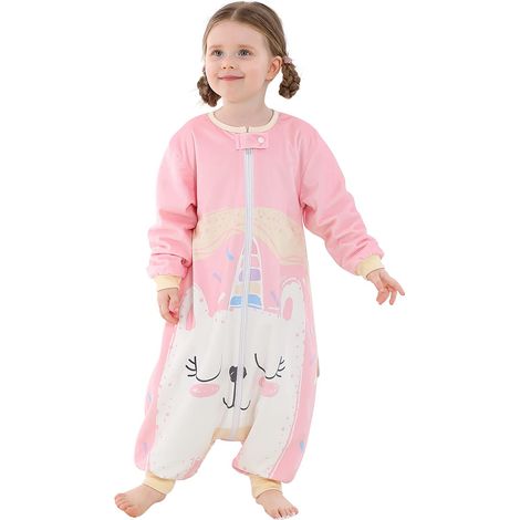 Couverture d'hiver portable avec manches et pieds, gigoteuse douillette pour garçons et filles de 5 à 6 ans, joli motif animalier