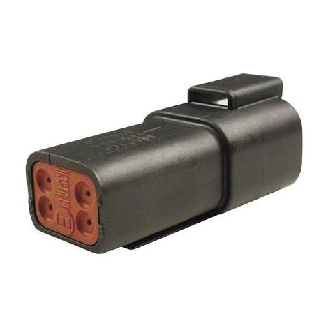 TE Connectivity DT 04-4 P-CE02 Cosse cylindrique mâle mâle, droit Nombre total de pôles: 4 Série (co (1/2)