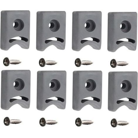 Set mit 8 Gummigleitern für Duschtüren – 26 mm – Quadratische Positionierung für mehr Sicherheit (1/5)