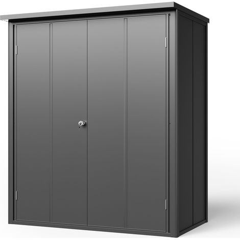 GFP Primeyard Geräteschrank Metall 156x84x181 cm Gartenschrank anthrazit inkl. Fußboden (1/5)