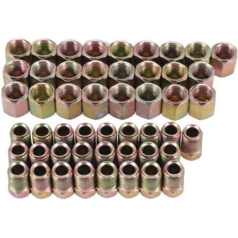 50 Stück M10 x 1 mm Außengewinde-Bremsleitungsverschraubungen (3/16 Zoll Außendurchmesser) für Kupferrohrleitungen (metrische Rohrleitungen) (1/4)