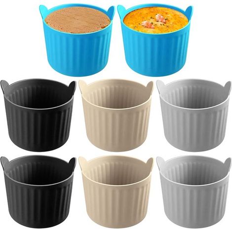 Moldes para hornear para freidora de aire Moldes de silicona de grado alimenticio de primera calidad Accesorios antiadherentes para frei，silicona