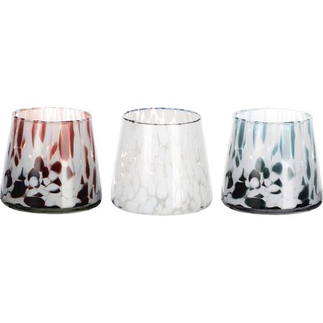 1 Pezzo Vaso in Vetro Decorativo Shay Colorato 13 x 12 cm 3 Colori (1/2)