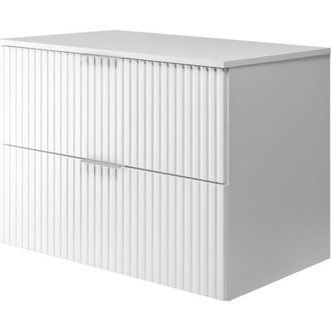 Mobile lavabo, Bianco, 80 x 57 x 46 cm, maniglia argento + Piano (1/5)