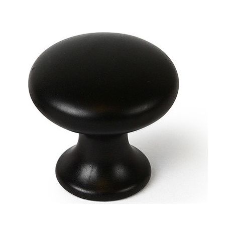 Blister con 4 pomoli per mobili tondi in zama finitura nero opaco mod.760 ø25mm REI