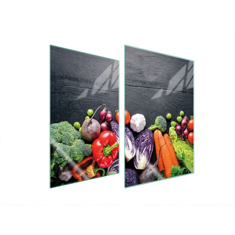 Assiette de protection en verre POUR la cuisine 2x35x52 légumes (1/5)